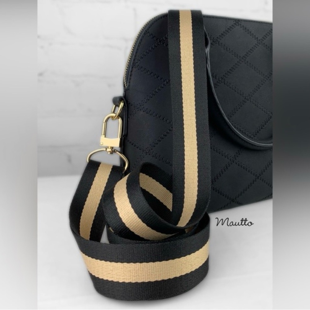 Mautto Black and Tan Nylon Strap. BNNU.